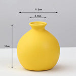 vase moderne céramique jaune sans plante décoration salon hydroponique pot fleur table