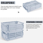 caisse rangement pliable perforée moderne gris rose bleu blanc stockage organisation portable multifonctionnelle