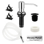 distributeur savon liquide moderne or noir acier inoxydable rotatif facile kit tuyau fixations