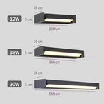 éclairage led moderne extérieur mural noir jaune 12w 18w 30w certifié ul rohs fcc