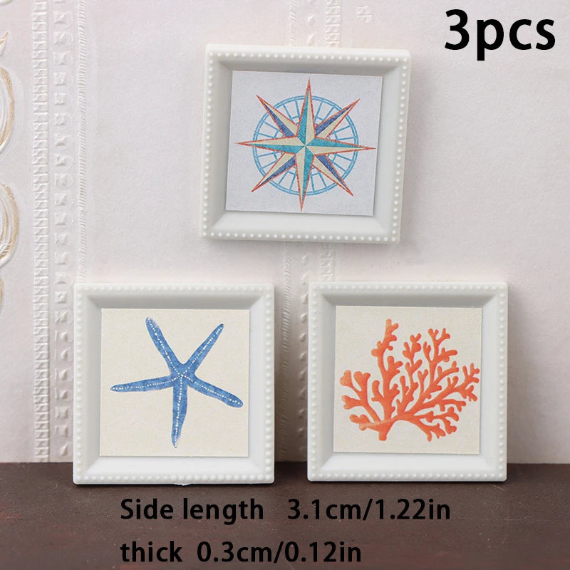 tableaux decoratifs marin rose mer etoile phare rose vents deco plage petits blancs