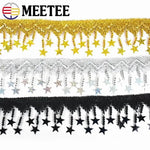 ruban décoratif or argent noir étoiles paillettes festif 85mm polyesterFRINGE TRIM SEQUIN TASSEL TRIM