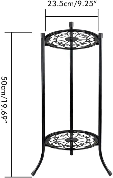 support plante métal noir blanc grille ajourée moderne pieds solides pots tiered shelf