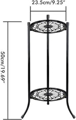 support plante métal noir blanc grille ajourée moderne pieds solides pots tiered shelf