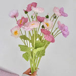 décoration extérieure mariage bouquet artificiel fleurs simples feuilles vertes moderne rouge blanc