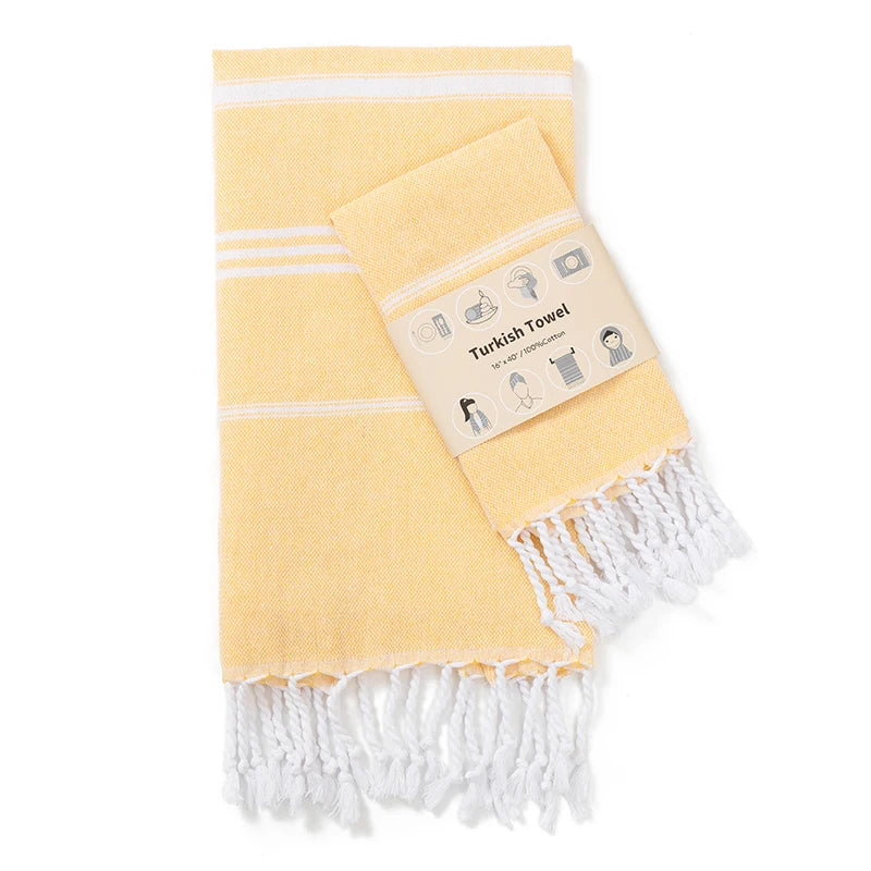 serviette table rayée moderne bleu clair vert rose gris jaune orange violet coton polyester