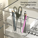 organisateur transparent moderne clips porte crayons pochettes rangement accessoires scissors horloge