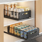 paniers rangement noir clips fixation moderne utilisation multiple réutilisable métal domestique cuisine storage multifonctionnel
