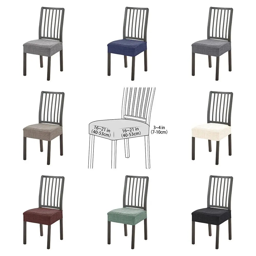 housses chaise moderne carreaux géométriques noir bleu marine gris clair polyester antidérapantes