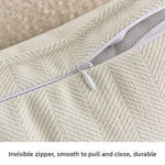 housses coussin carré polyester gris clair moderne non toxique 45x45cm fixations