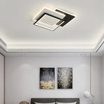 plafonniers led modernes blanc noir géométriques minimalistes éclairage intérieur plusieurs niveaux toucher marche arrêt