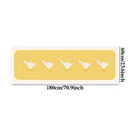 tapis moderne jaune oiseaux blancs texture douce résistant antibactéries entrée bain yoga
