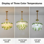 lampe suspendue vert classique blanches gouttes verre vintage doré