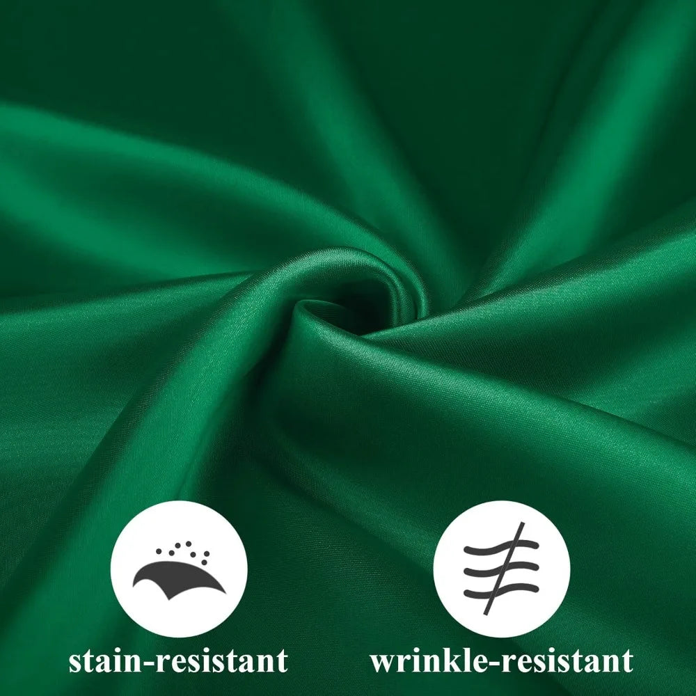 serviettes table vert foncé classiques satinées machine lavables 43cm 43cm restaurant maison