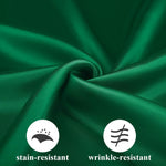 serviettes table vert foncé classiques satinées machine lavables 43cm 43cm restaurant maison