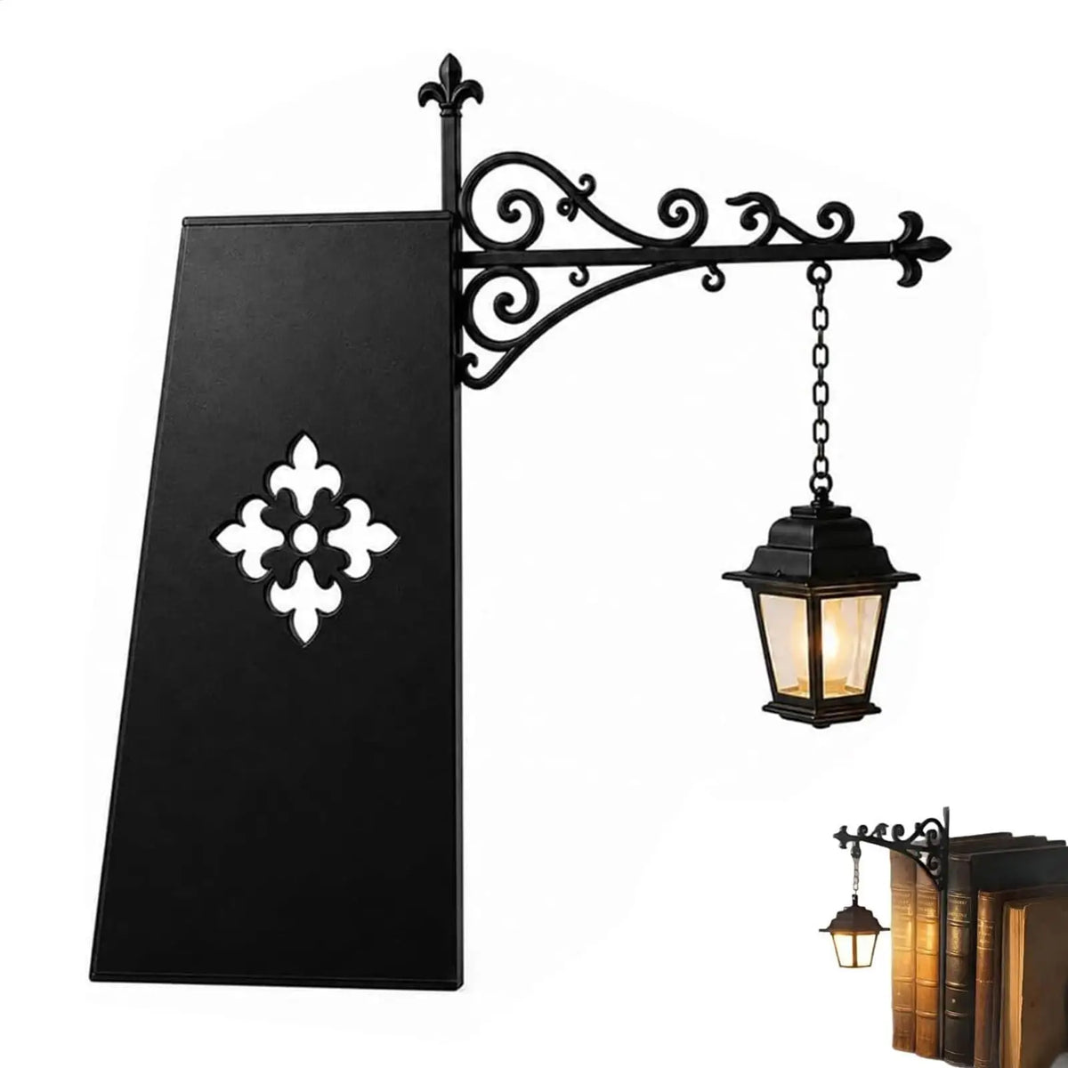 lanterne vintage décoration murale ancien motif floral éclairage led lumière chaude décoration intérieure ornement