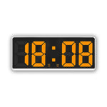 horloge numérique moderne affichage LED noir quartz détecteur vocal 12H 24H