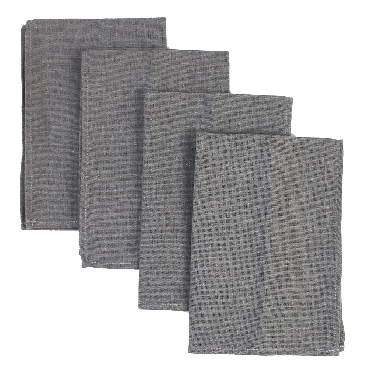 serviettes maison gris texture lin classique 40x40cm set 10paque opacité festive all season