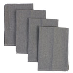serviettes maison gris texture lin classique 40x40cm set 10paque opacité festive all season