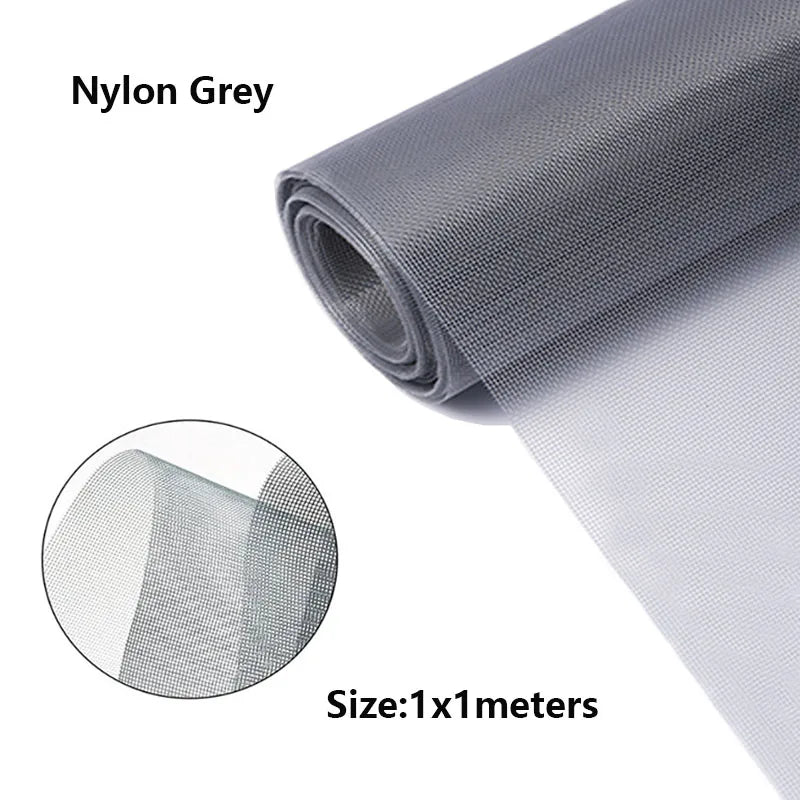 filet protection anti moustiques noir blanc bleu gris maille régulière moderne adhésif fenêtre 1x1m