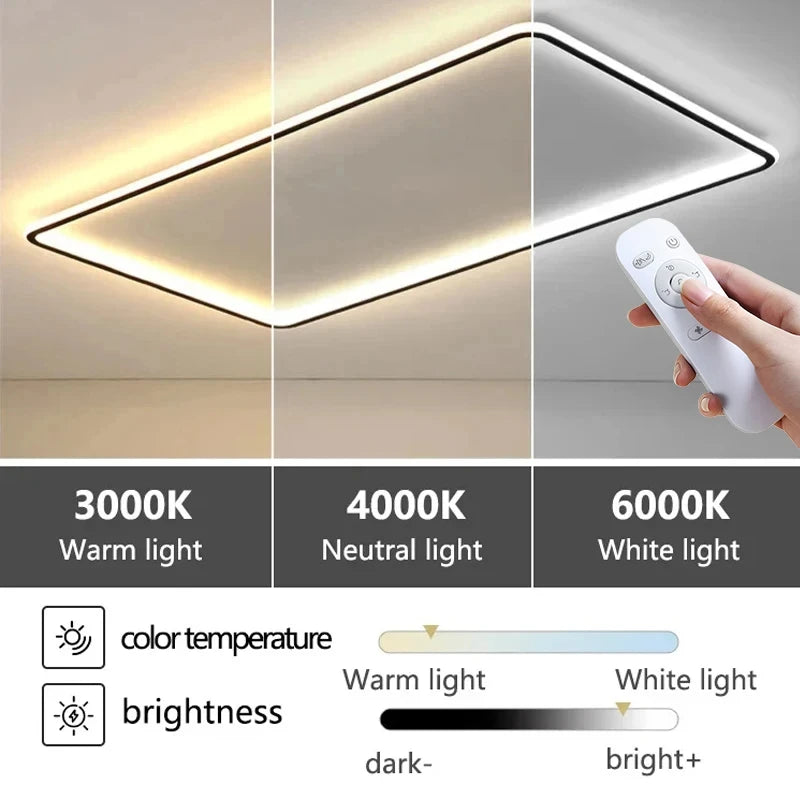 plafonnier led blanc minimaliste ultrathin télécommande certification ul ccc cqc fcc round 40cm round