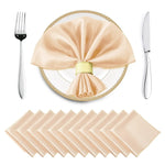 serviettes table satin rouge classiques 30x30cm coton opaques