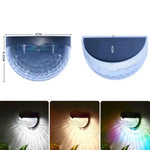 luminaires murals solaires extérieurs moderne effet lumineux projeté transparents noir blanc argenté jaune orangé