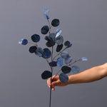 décoration intérieure branche artificielle feuilles ovales multicolore naturelle extérieur automne verte rose bleue orangée