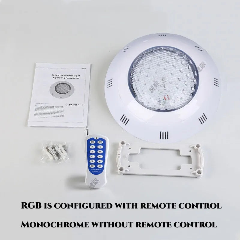 lampe led piscine sous marine étanche rgb couleur changeante télécommande éclairage extérieur