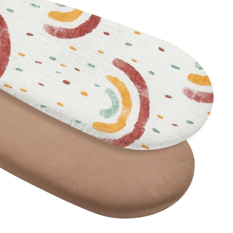 draps housses bébé unisexe 1ans polyester coton quatre saisons imprimé animaux ondulés blanc roseclair