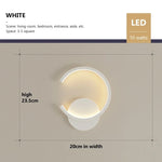 lampe murale moderne or blanc rond éclairage quotidien contemporain fixée mur trichromatique dimmable