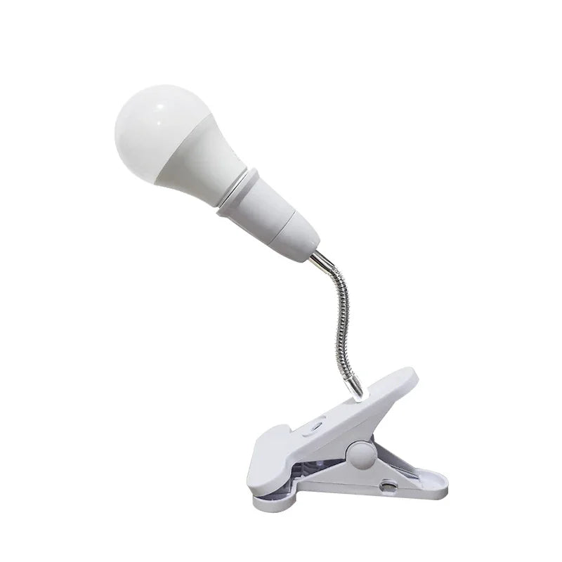 lampe pince flexible blanc moderne interrupteur tête lit table lecture