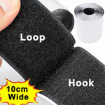 ruban adhésif velcro noir pratique texture velcro 10cm large 1m longueur utilitaire adhésif