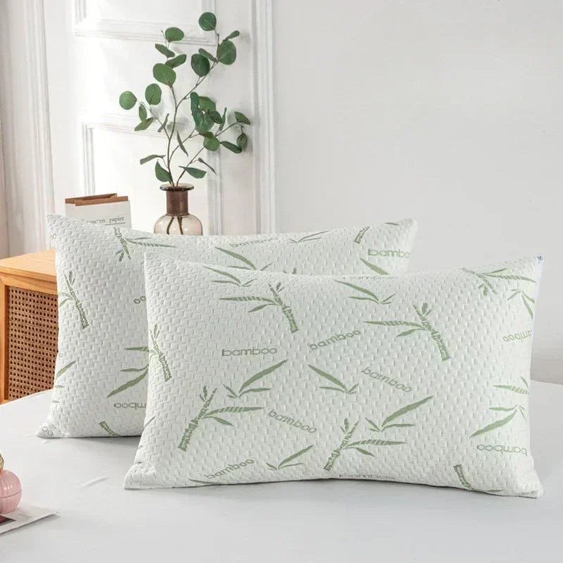 housse coussin imperméable bambou fleuri moderne blanc gris 48x74cm zip