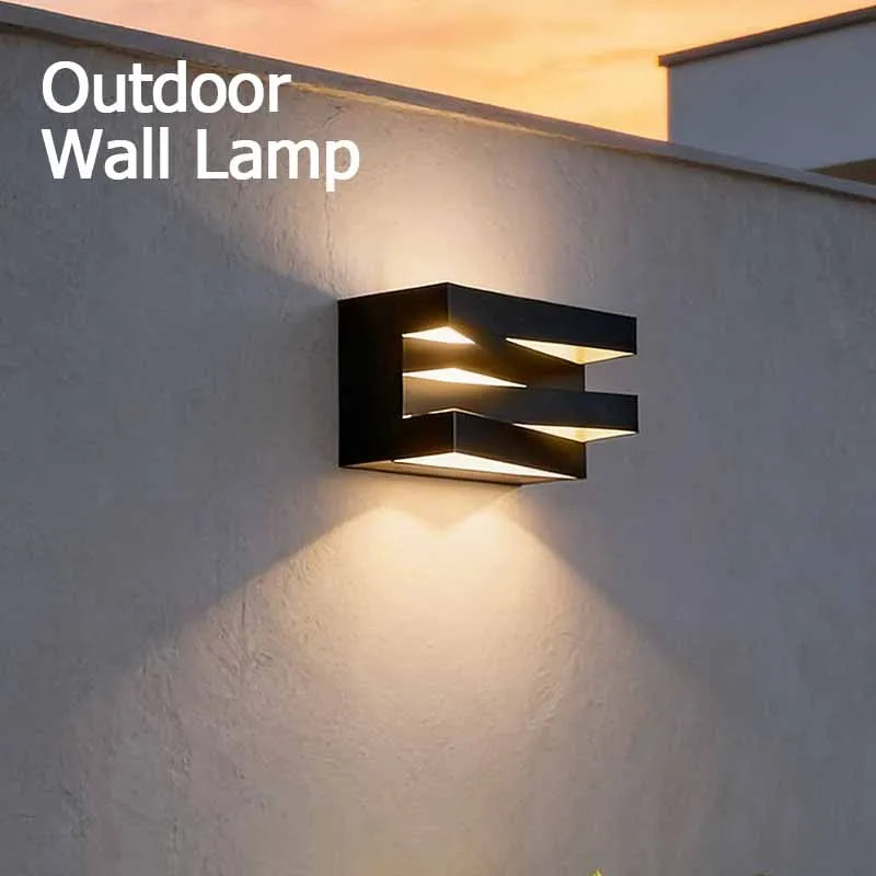 lampes murales modernes led noires géométriques extérieures intérieures 21cm 10cm