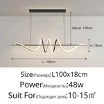 suspension lumineuse moderne ondulé noir blanc fixations chaines