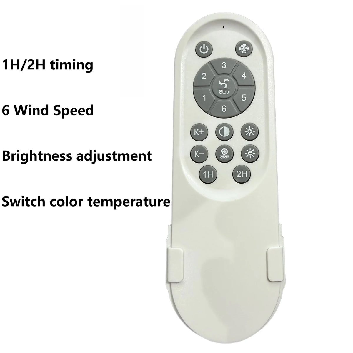contrôleur lumière ventilateur blanc moderne télécommande variateur intensité six vitesses led application smartphone