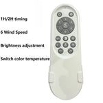 contrôleur lumière ventilateur blanc moderne télécommande variateur intensité six vitesses led application smartphone