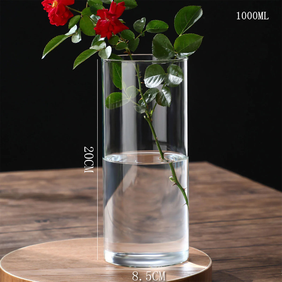 vases transparents modernes verre décoration table centre fêtes mariage