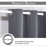rideau moderne polyester opaque gris beige rose bleu marron noir uni occulter porte chambre