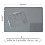tapis rangement outils gris noir anti dérapant silicone brosse tamper distributeur portafiltre art latte