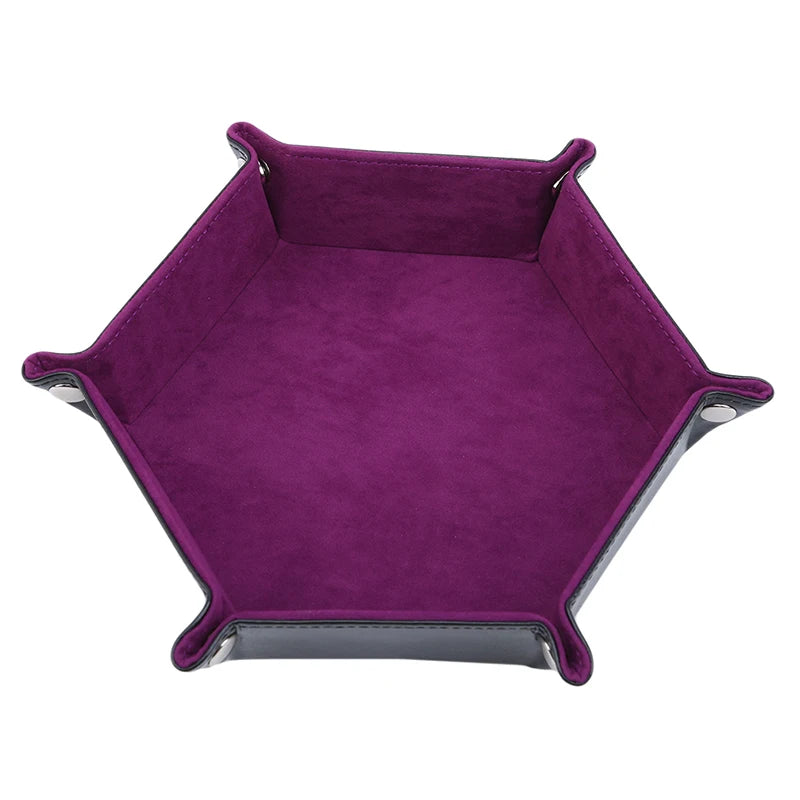 plateau rangement velours moderne pliable violet bleu rouge vert