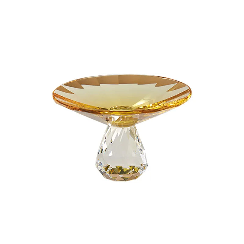 plateau dessert cristal transparent facetté moderne élégant fruits collations luxe