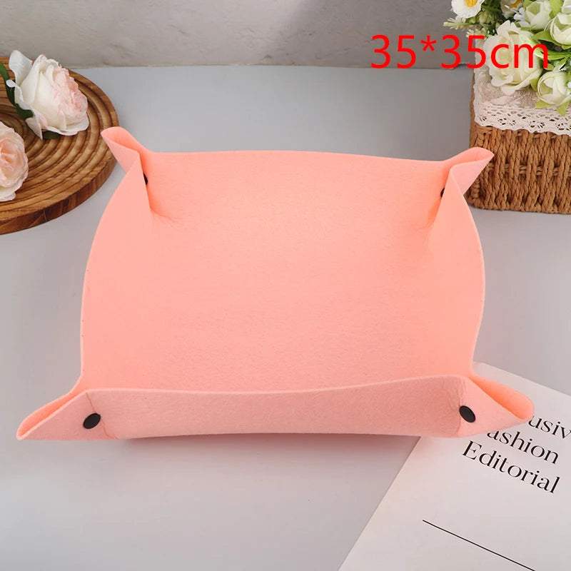 plateau rangement moderne bleu rose rouge jaune gris uni opaque 20cm 35cm