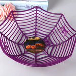 panier décoratif halloween toile d'araignée orange vert noir violet respectueux environnement multiple utilisations