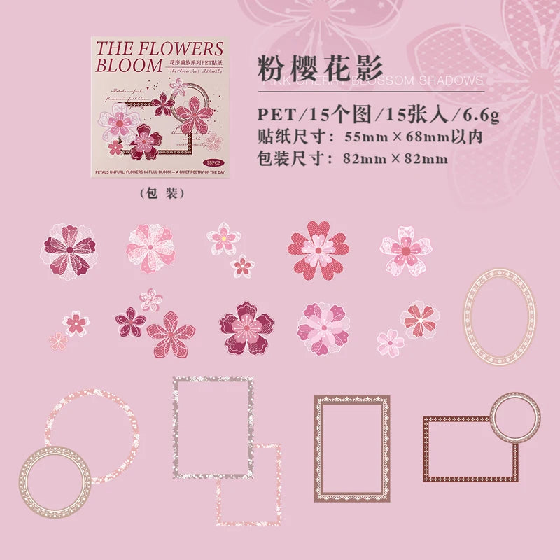 sticker vintage fleurs papillons dentelle scrapbooking journal deco transparent opaques