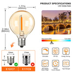 guirlande lumineuse led ampoules globe verre jaune orangé industrielle vintage imperméable extérieure 220v
