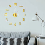horloge murale moderne minimaliste multiple pièces couleurs vert fluo noir or argent rouge