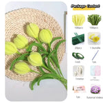 bouquet fleurs artificielles blanc orange moderne minimaliste ruban peluche matériaux artisannels