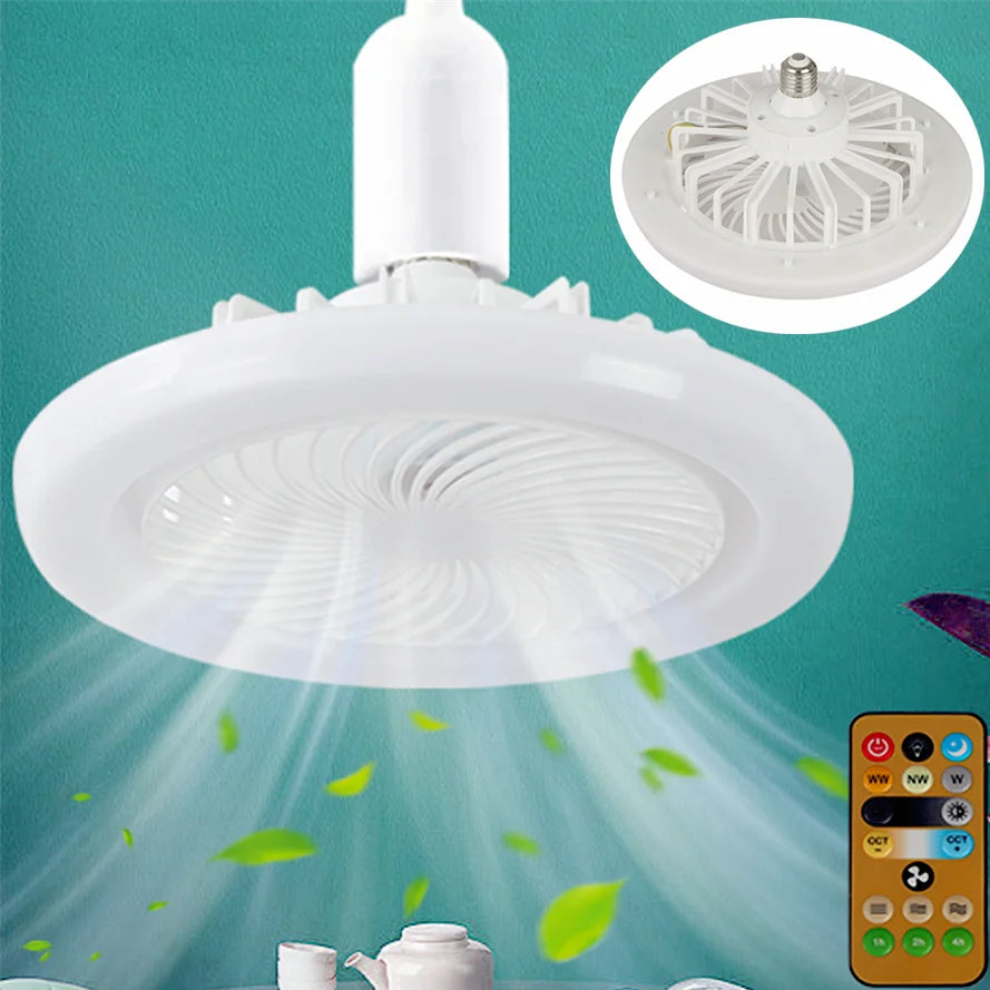 ventilateur moderne blanc rayures finies led télécommande électrique silencieux chambre salon